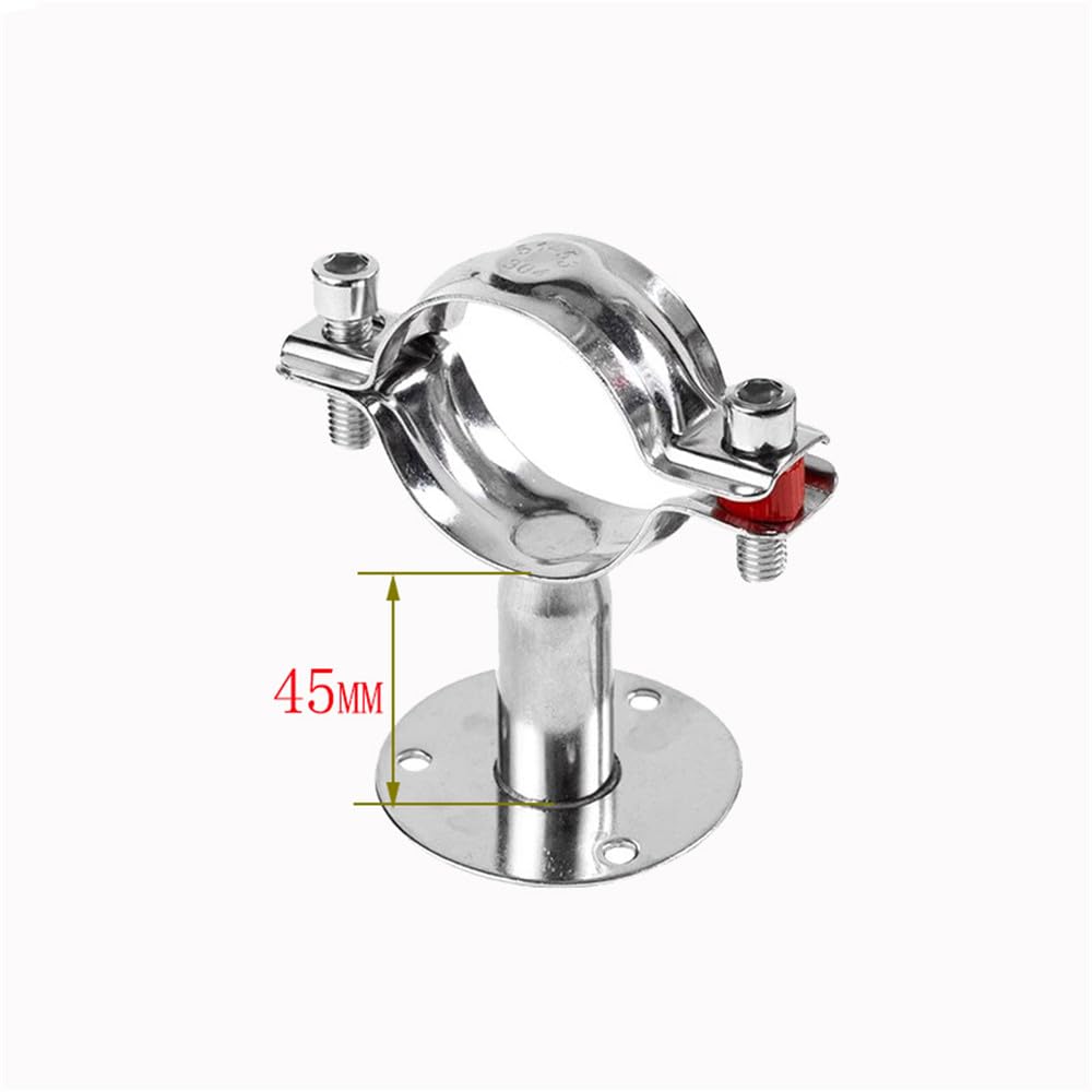 PVC-beschichtete Rohrhalterung – Edelstahlbasis für 19–219 mm Rohre (45–100 mm Höhe), CHINA, 204 mm, L100 mm