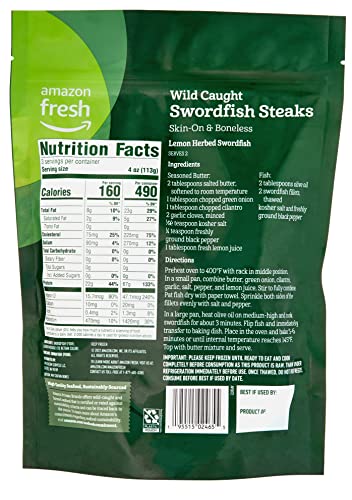 Amazon Fresh Wild Caught Swordfish, 12 Oz thumb #1