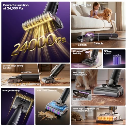 EUREKA Floor Shine 830 Cordless Wet Dry Vacuum Cleaner, 24KPa Vacuum Mop - image 2