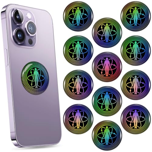 Zonon 18 Pieces Emf Stickers Emf Blocker for Cell Phone Radiation Equipment Neutralizers Devices Accessories for Laptops Computers(Futuristic)