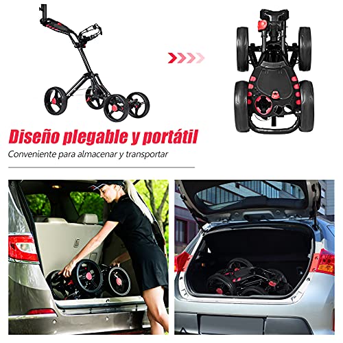 Comparte este contenido con los demás golfistas Buffer Email Print Facebook Linkedin Telegram Pinterest Twitter Whatsapp Comienza a entrenar con tu propio entrenador personal Pulsa aqui 👆 si quieres tener un estilo de vida mas saludable COSTWAY-Carrito-de-Golf-con-4-Ruedas-Carro-de-Golf-Plegable-con-Asa-AjustableParagueroPortavasos-y-Marcador-Carro-de-Empuje