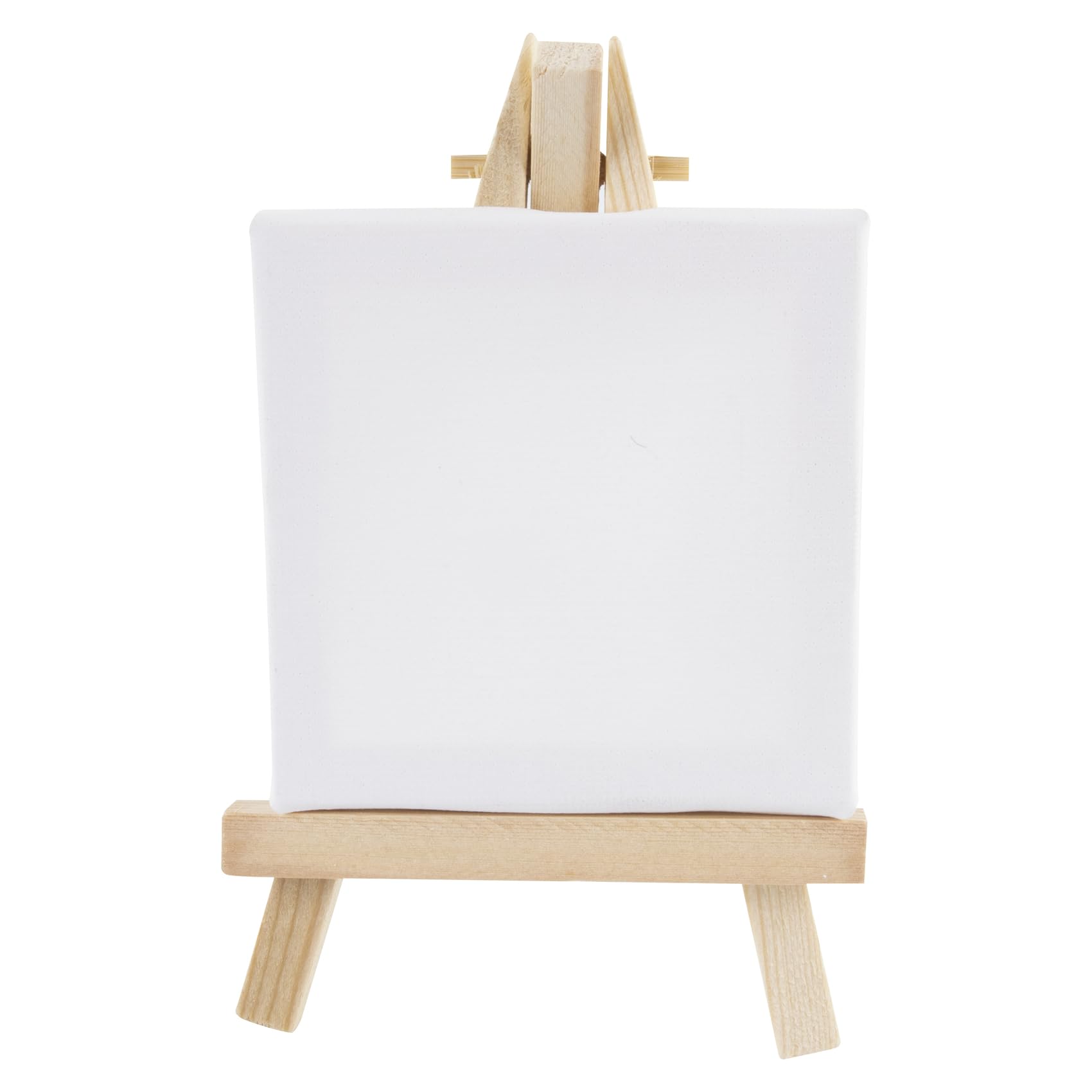 Stylex 28672-P12 - Mini tela con cavalletto, 12 x 2 pezzi rivestiti con tessuto 100% cotone, dimensioni 7 x 7 cm, preparati, cuciti sul retro, per colori a olio, acrilici, guazzo e tempera