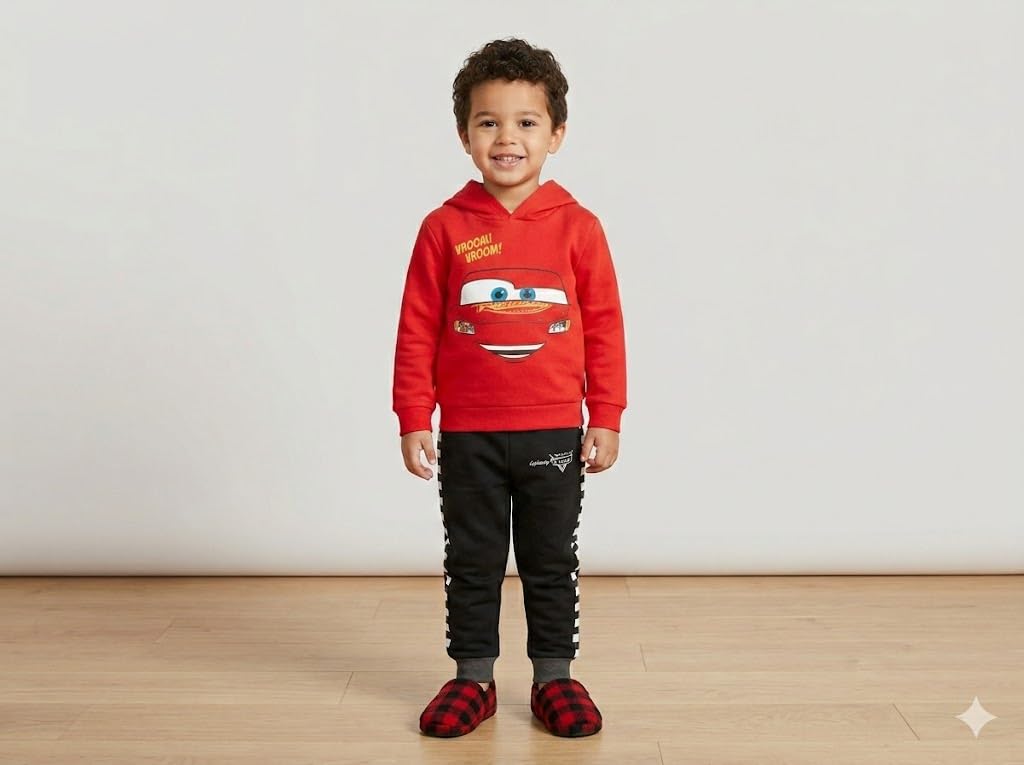 Disney Trainingsanzug Kinder Jungen Cars Set Hoodie & Jogginghose Lightning McQueen oder Hook 18 Monate–8 Jahre