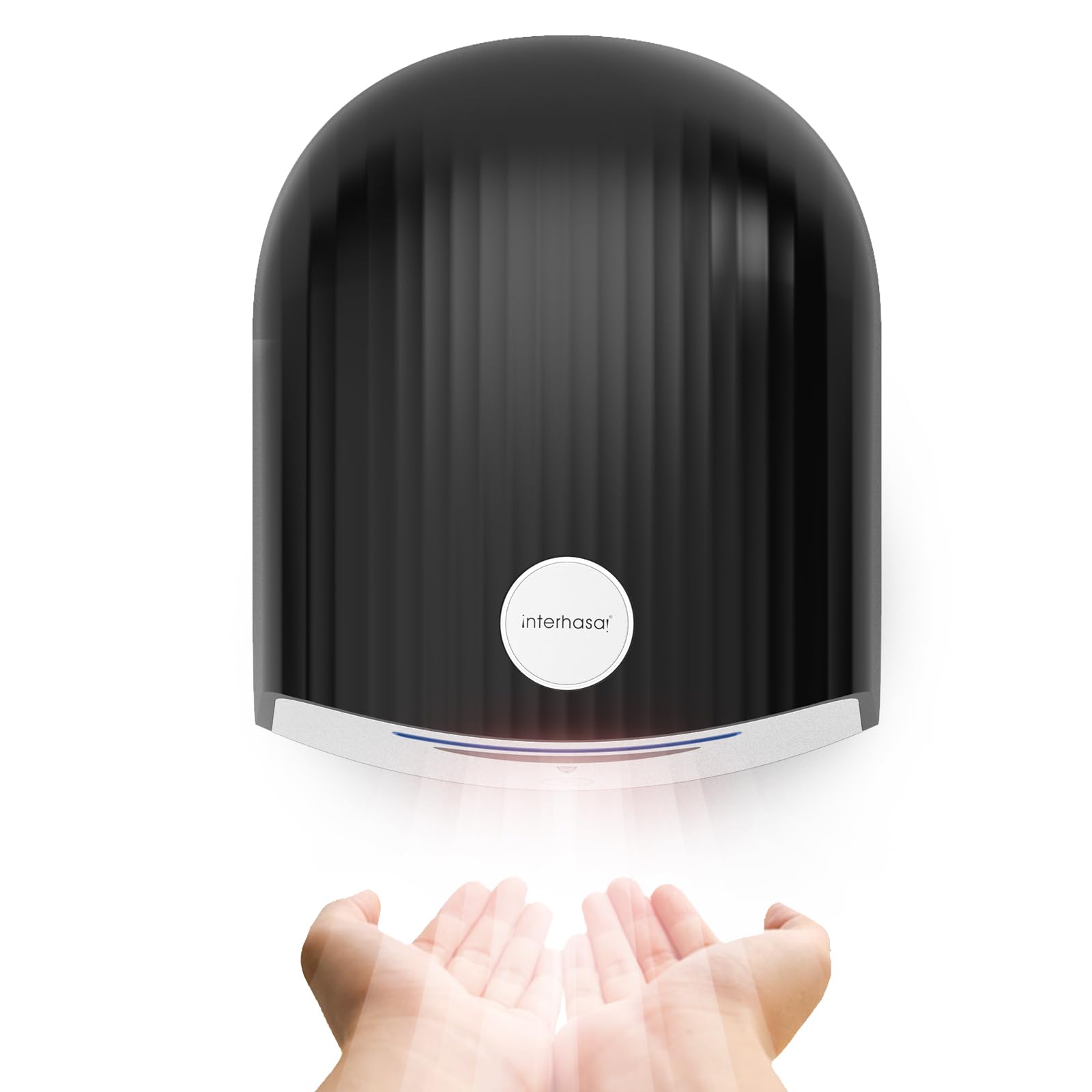 - interhasa! Air Wiper Electric Hand Dryer Automatic Sensor Hot Cold Air ABS Wall Mount 220V 1200W Commercial Use Black