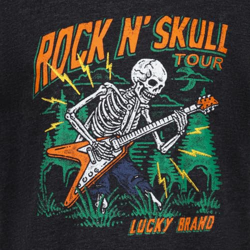 Image of Lucky Brand Boys' Short Sleeve Graphic Crew Neck T-Shirt, Soft, Comfortable, Relaxed Fit