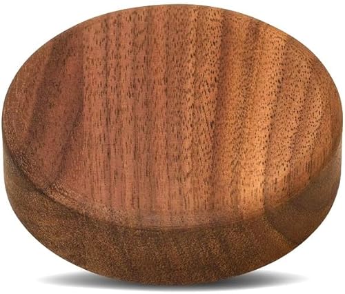 Miniatura 4 de Tarro de vidrio hermético de 1 oz para hierbas y especias. Protección UV de vidrio negro con tapa de madera de nogal y paquete de humedad.