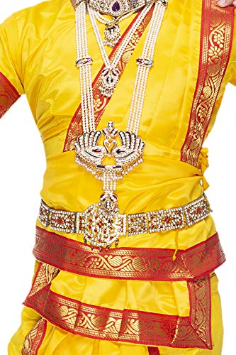 Image of Girls BharatNatyam Costume for Classical Dance Costumes for Annual Compitition /Annual Function School Event (18-24 Months)