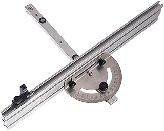 Precision Table Saw Miter Gauge System with Miter Fence, 120°Angle Stops Adjustable for Table Saw, Band Saw, Router Table, 415mm