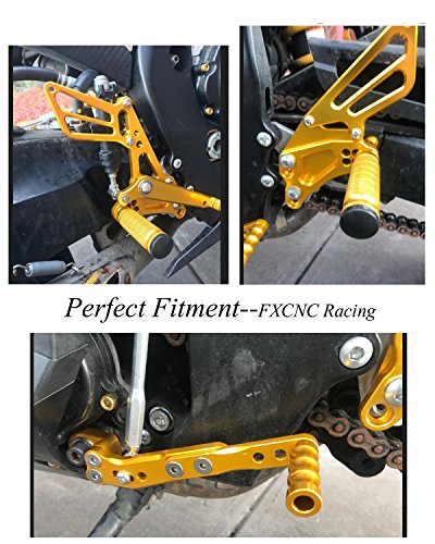 Commandes reculées CNC pour GSXR1000 2009-2016 repose-pieds réglable en alu