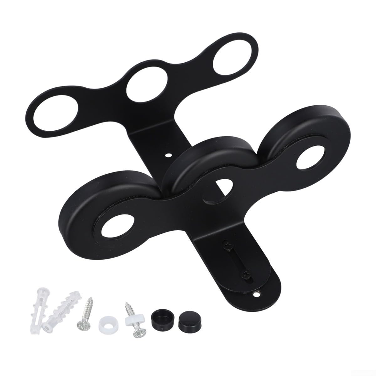 Dispenser di sapone da parete in acciaio inox per riporre il bagno, adatto per più liquidi con accessori di montaggio (nero)