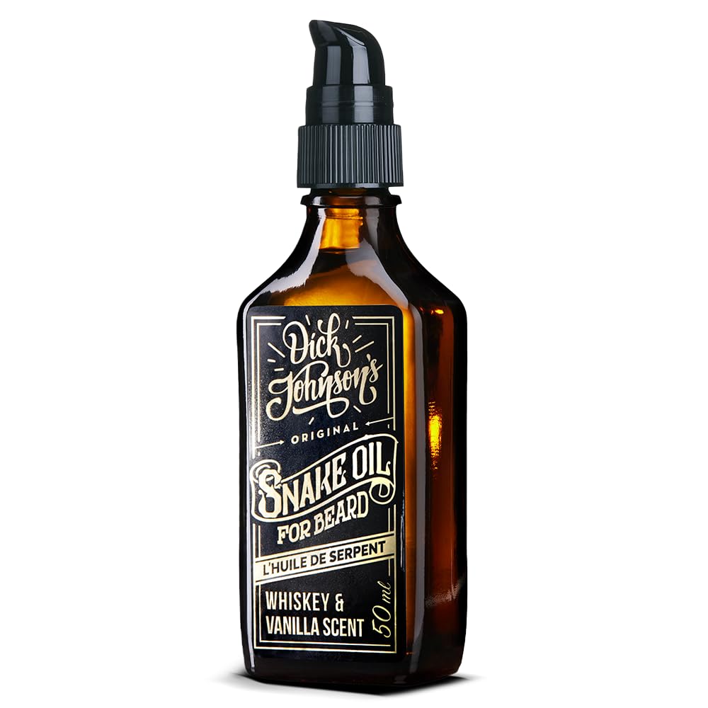Dick Johnson Bartpflegeset für Männer – Veganes Bartöl & Bartwachs mit Whiskey-Vanille-Duft, Natürliche Bartpflege mit Jojoba- & Arganöl – Made in Finland