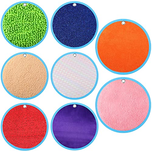 Image of Boao 8 Set Mini Sensory Mats Assorted Textured Play Mats Sensory Floor Tiles Educational Tactile Toys for Activity (8.7 Inch,Round)