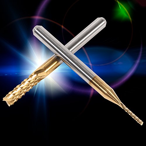 Image of 10pcs Carbide End Mills Set, 1-3mm Carbide Square End Mill,Carbide Square End Mill Bits Set, Coated Carbide End Mill Cutter for Processing Plastics, PCB and Metal