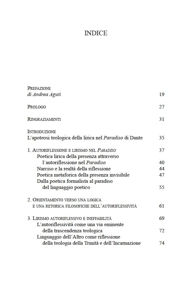 Il «Paradiso» di Dante e le origini teologiche del pensiero moderno. Verso una filosofia speculativa dell'autoriflessione