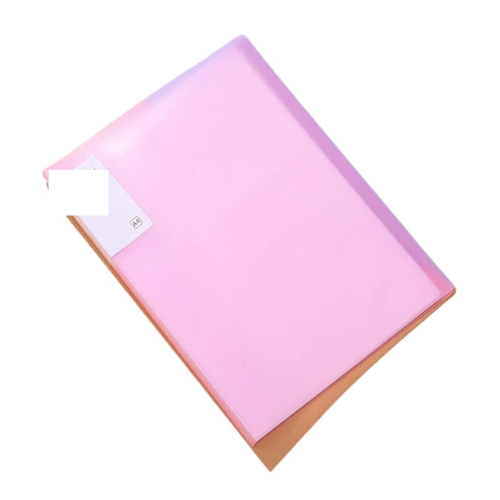 Przezroczysty folder z tworzywa sztucznego, 5 sztuk A4 wielokolorowe plastikowe teczki do przechowywania papieru artykułów papierniczych i biur(Roze)