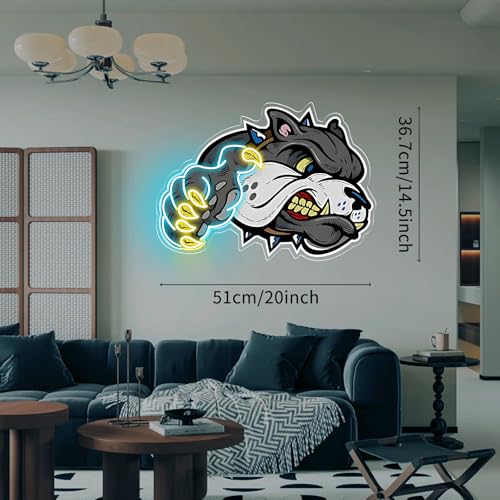 Image of Dog's Paw Cool Stuff for Boys Room,Neon Lights for Bedroom,Bar Decorations for Home,Neon Signs for Wall Decor,Led Signs for Bedroom Wall,Sports Room Decor