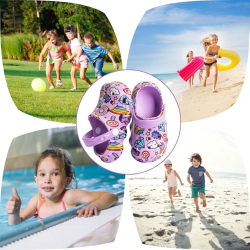 Image of Kids Clogs Boys Girls Toddler Dinosaur Slip on Slide Garden Shoes Cartoon Beach Pool Kids Clog Sandals Slippers Water Clogs