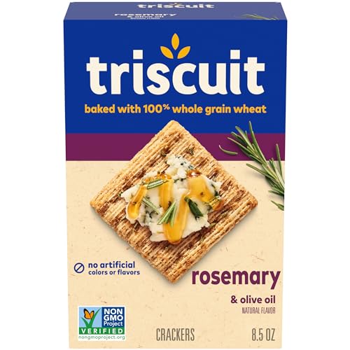 Triscuit Rosemary & Olive Oil Whole Grain Wheat Crackers, Lunch S...