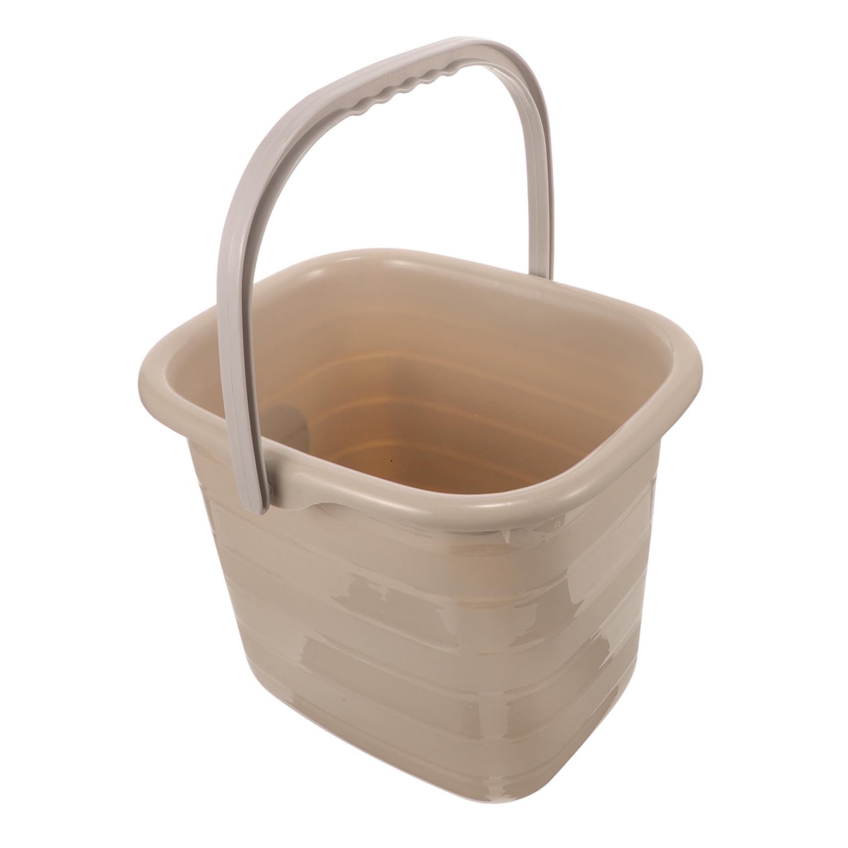 Secchio in Plastica Rettangolare con Manico 11l Khaki | Capienza per Liquidi, Uso Domestico, Tinta Kaki, Pratico per Detergenti e Piccoli Travasi