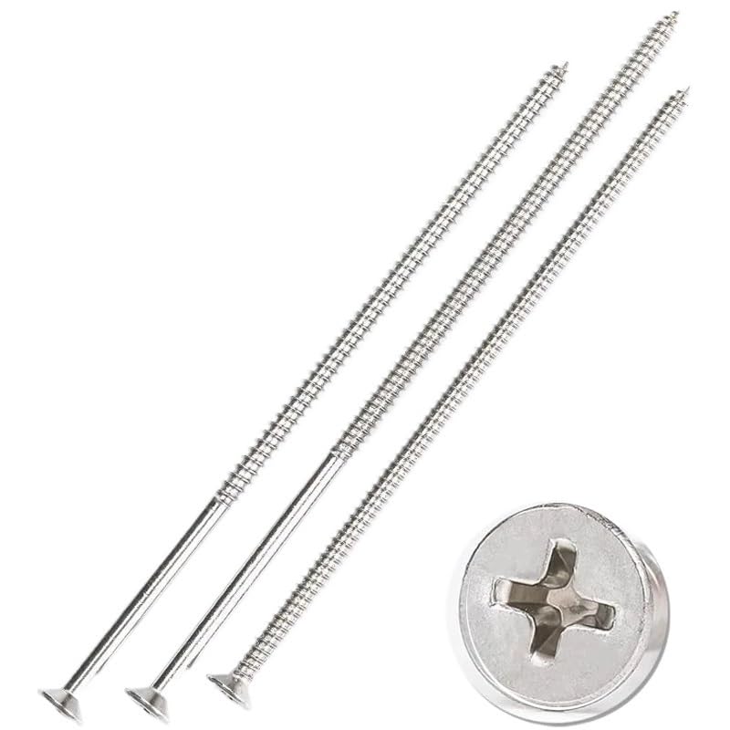 Wkręty Do Drewna M4 Wkręty Samogwintujące Ze Stali Nierdzewnej 304 Z Łbem Stożkowym Phillips Do Panelu Gniazda Przełącznika(140mm(10pcs))