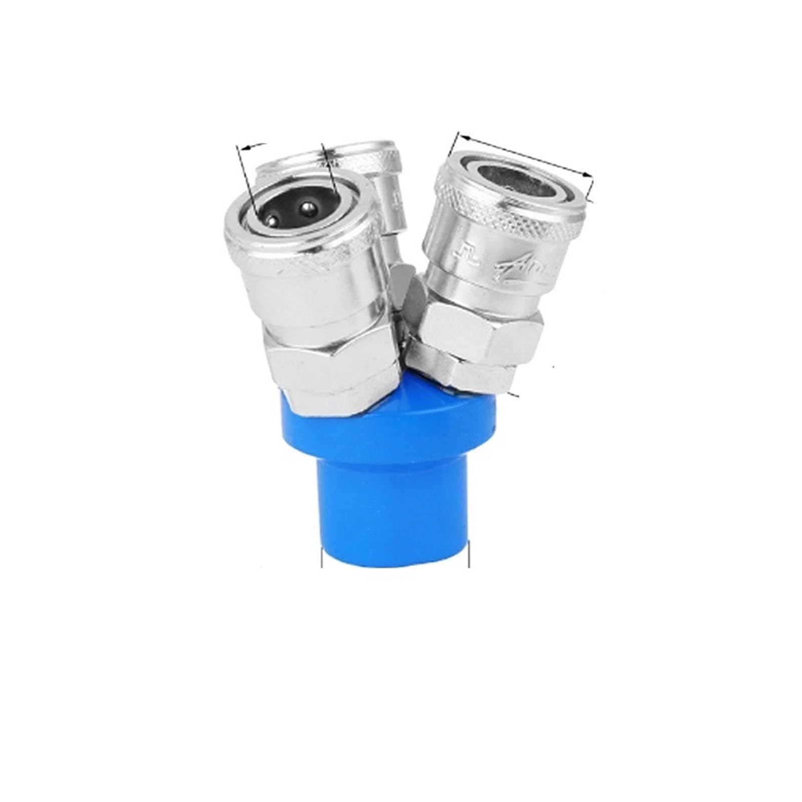 Ruajogynvm One Color Two-Way Three-Way Pneumatic Fittings C Type Quick Compressor Coupler For Pump Pneumatic Tools Round Auto-Lock Connector Set (Color : Round 3-Way)