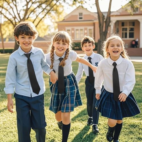 Boys Tie Pre-tied Adjustable Kids Tie, Solid Color Zipper Ties for Boys Accessory School Graduation Party Casual2