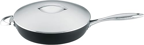 SCANPAN Sartén profesional de 275 cuartos con tapa utensilios de cocina antiadherentes fáciles de usar aptos para lavavajillas utensilios de metal y SCANPAN Sartén profesional de 275 cuartos con tapa utensilios de cocina antiadherentes fáciles de usar aptos para lavavajillas utensilios de metal y