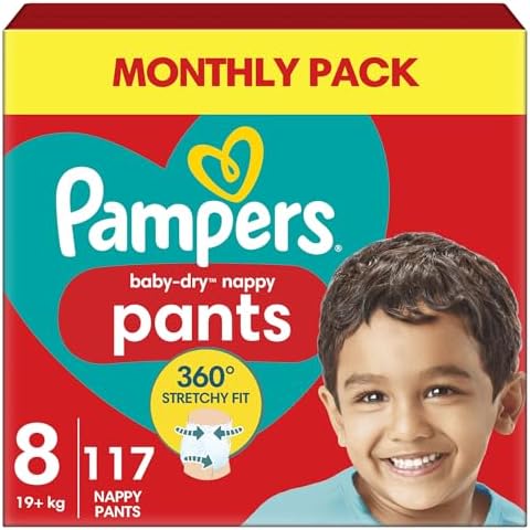 Pampers Baby-Dry Nappy Pants Size 8 Cover