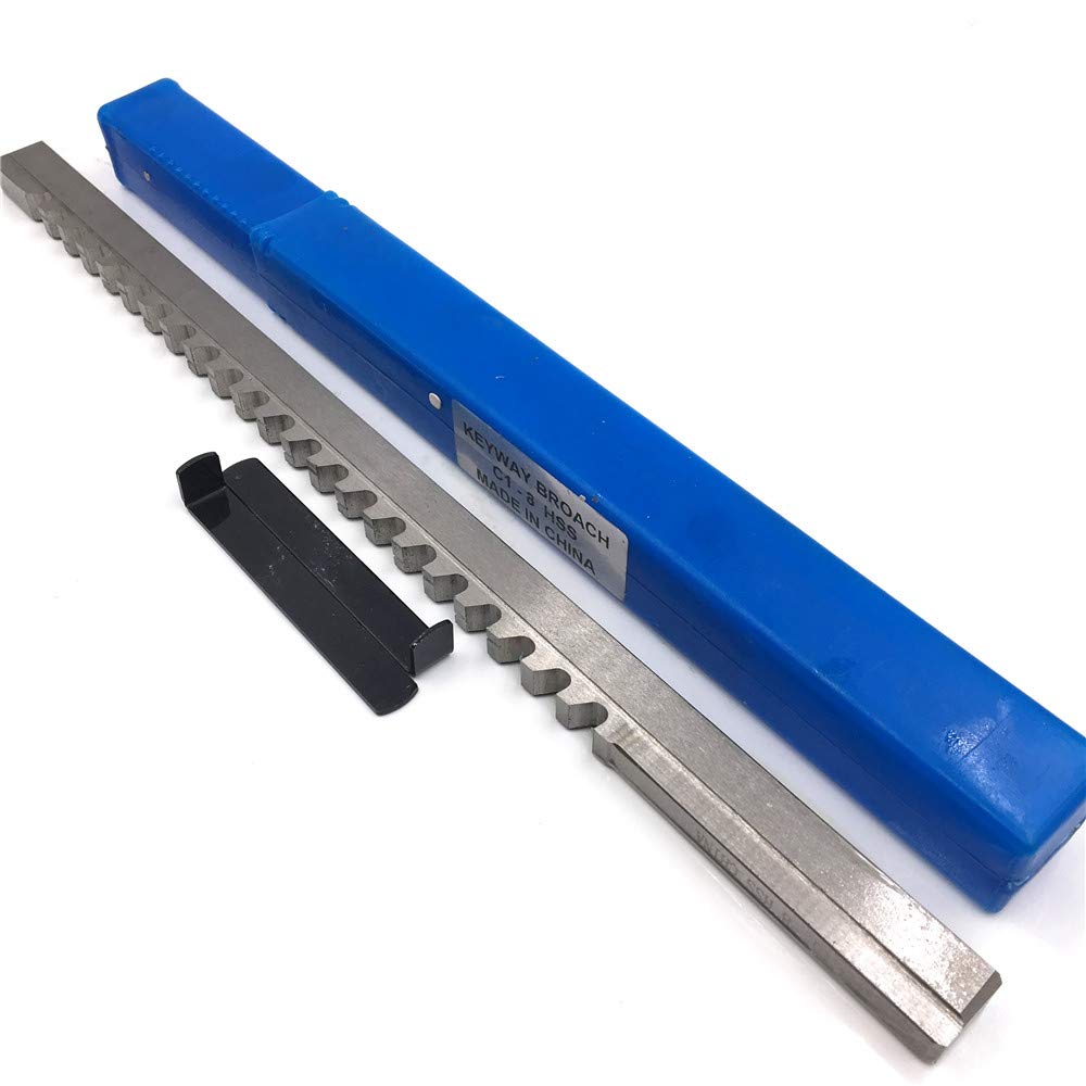 8mm C Push-Typ Passfedernut Räumnadel Mit Shim Metrische Größe Schnellarbeitsstahl CNC Schneiden Metallbearbeitungswerkzeug