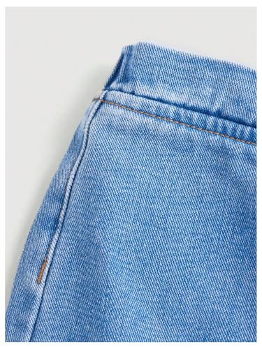 Floerns Girls Casual Ruffle Trim Denim Skorts Elastic Waist Skirt Shorts3