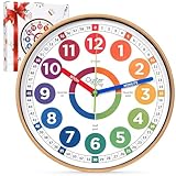 Oyster&Pop Learning Clock for Kids - Award-Winning Silent Wall Clock - 10