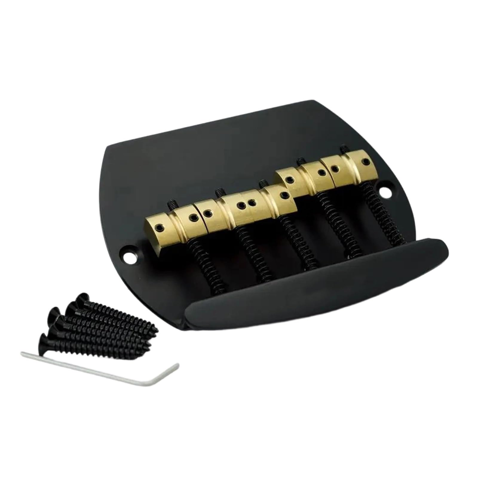 Mostek Gitarowy Mostek Basowy 4/5 Strunowy Z Mosiężnymi Siodełkami(5 String BK)