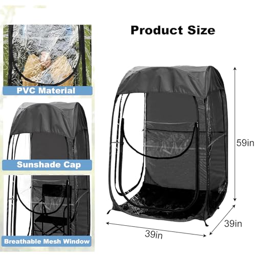 Carpa deportiva portátil pop up negra para 1 persona miniatura 2