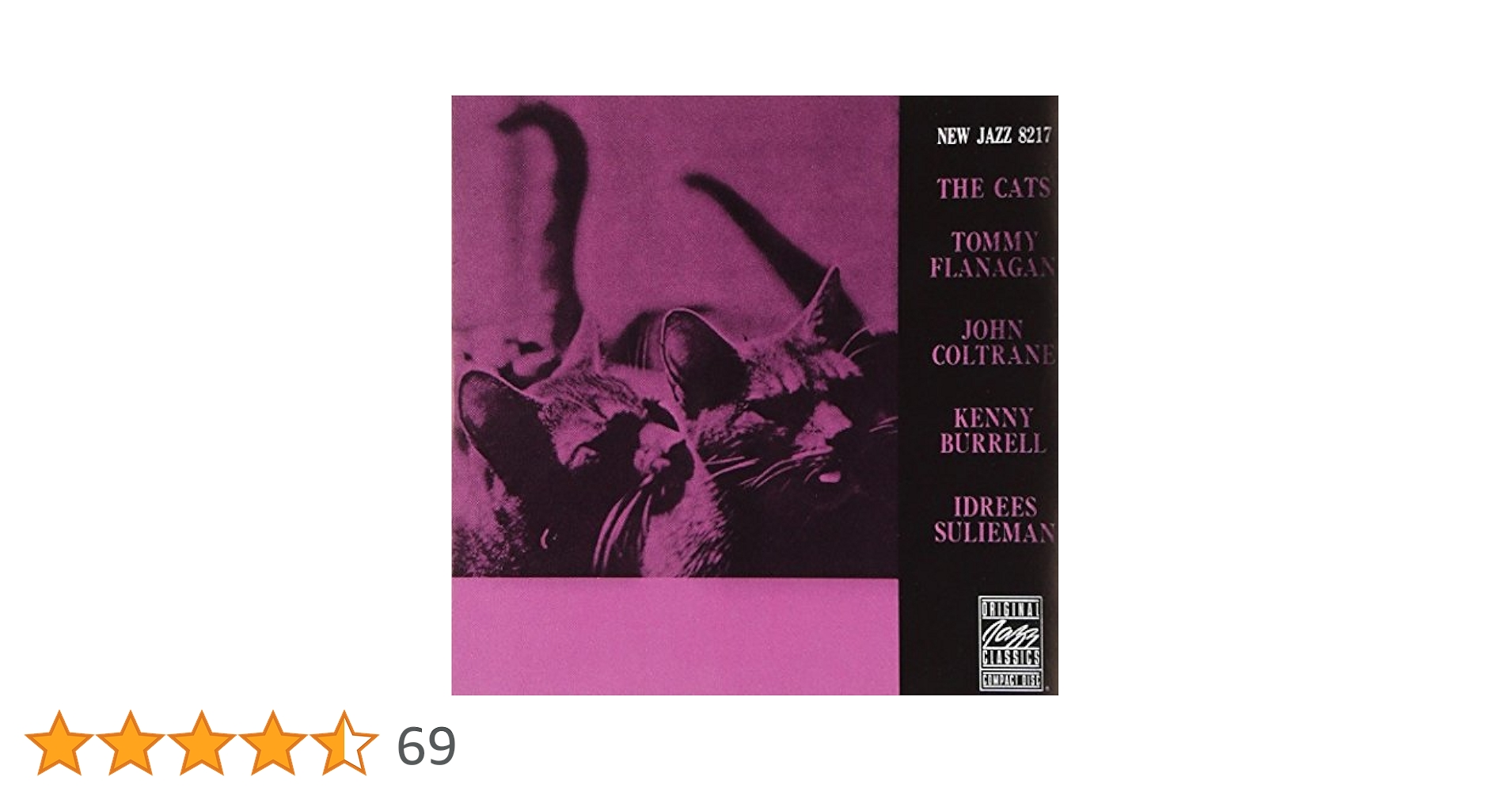 米LP  Flanagan Cats NJLP8217 NEW JAZZ /00260 TOMMY FLANAGAN / JOHN COLTRANE / The Cats (LP) / New Jazz