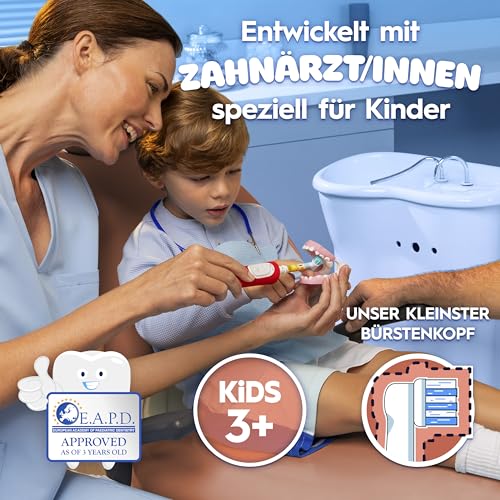 Oral-B Pro Kids 3+ König der Löwen Elektrische Zahnbürste für Kinder — Electric Toothbrush ab 3 Jahren, Inkl. 1 Aufsteckbürste, Extra Weiche Borsten und 2 Putzmodi für Zahnpflege, Weiß/Rot 4