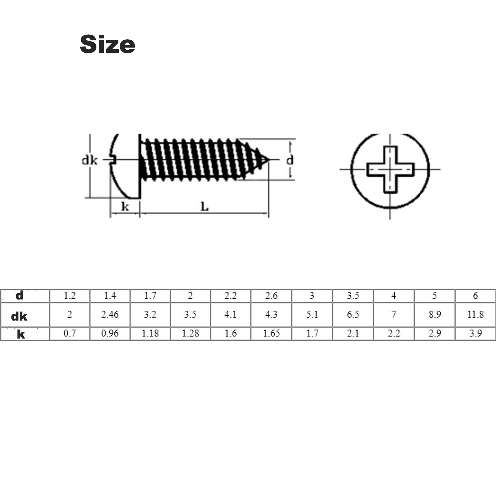 50 Pcs Self Tapping Screws, M5 x 30mm Multi Purpose Small Screw, 304 Stainless Steel - Image 2