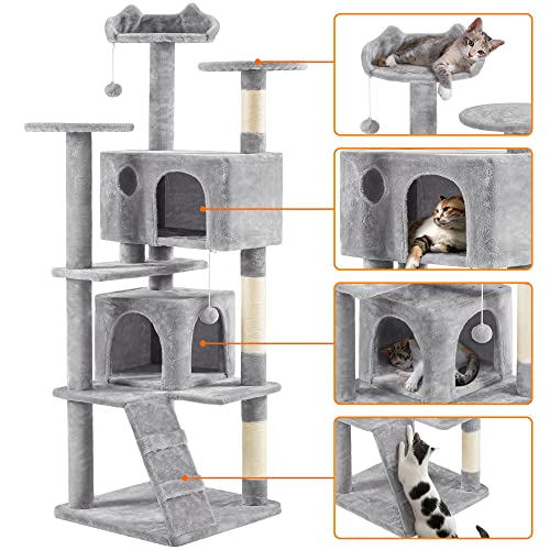 image for Yaheetech 70in Multi-Level Cat Tree Tall Cat Tower Cat Furniture with 
