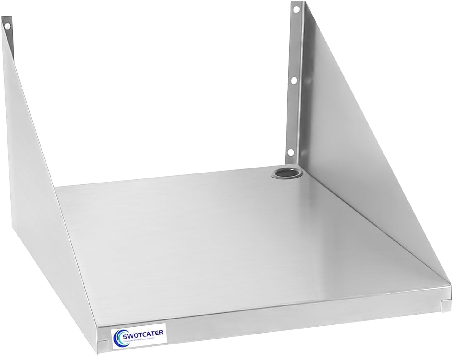 Stainless Steel Microwave Shelf, 24"x24" 220 lb Metal Appliance Wall Mount Shelf for Commercial Restaurant, Kitchen, Garage and Utility Room 24×24-microwave