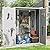 UDPATIO 51 Cu.ft Vertical Storage Shed, 4.3 ft x 5.6 ft Resin Outdoor Shed Waterproof Plastic Storage Cabinet for Garden, Backyard, Lawn, Grey