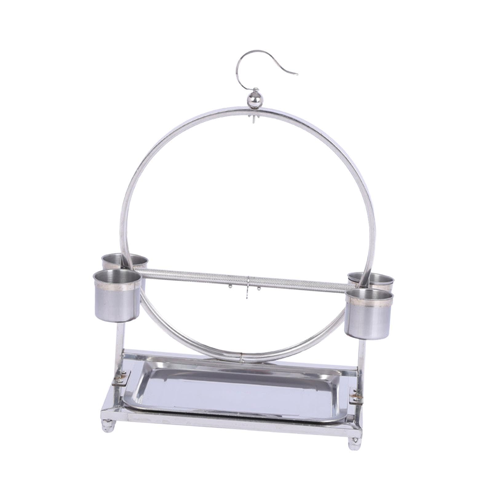 Juguetes versátiles para pájaros con Soporte de y Percha de Acero Inoxidable para entretener a los pájaros en Divertidas sesiones de Juego. Soporte