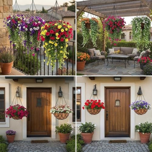 Kingbuy 12" Metal Hanging Planter Basket 2-Pack Deal - Image 8
