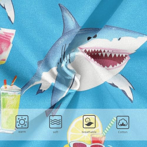 Sharks Girls' Underwear Cotton Wearing Sunglasses Girls Briefs Soft Toddler Underwear 2T2