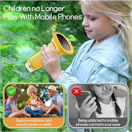 Image of 2in Screen Handheld Microscope 2MP 100 to 1000X Zoom Real Time HD Imaging Portable Microscope with 8 LEDs (Orange)