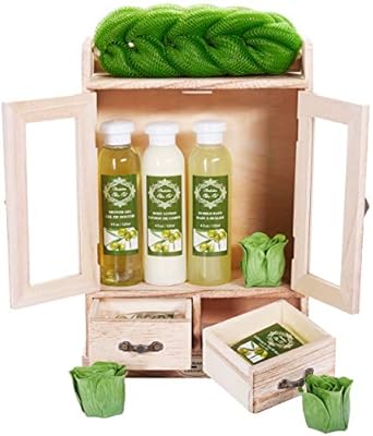 BRUBAKER Cosmetics Set de Regalo de Baño - Aceituna - Armario en Madera (10 piezas) | Ya disponible en tu tienda friki favorita! En mundofriki.es!