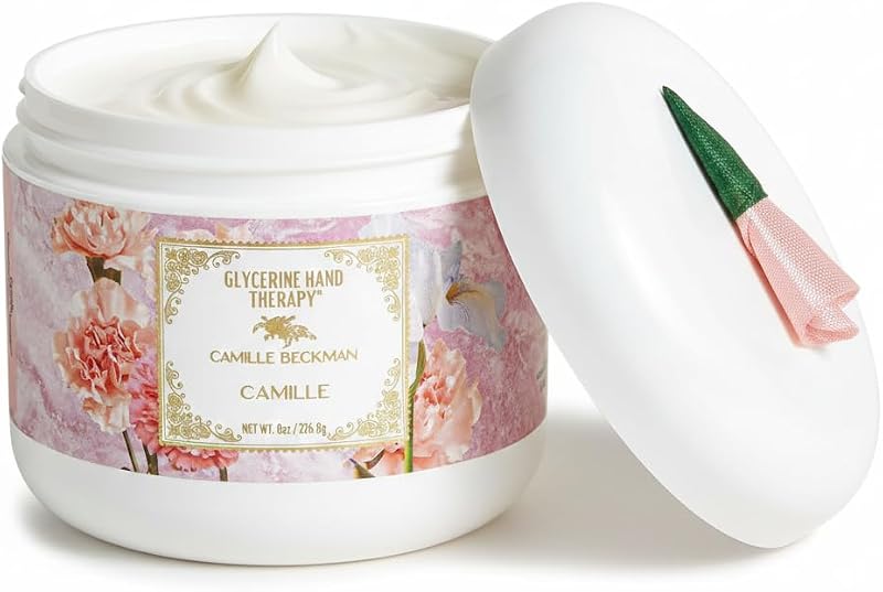 Glycerine Hand Therapy Cream, Signature Camille, 8 oz | Glycerin, vitamin E, aloe & almond oil | For dry, cracked hands | Made in USA since 1986