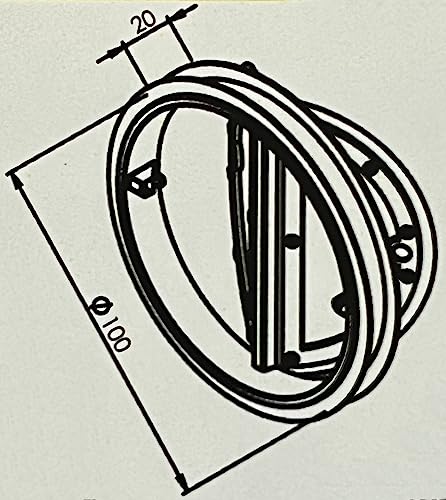 Rückstauklappe Rückschlagklappe doppelt für Abluftrohre LUFTDICHT mit Silikonmembrane und Magnetverschluss - DN-100mm