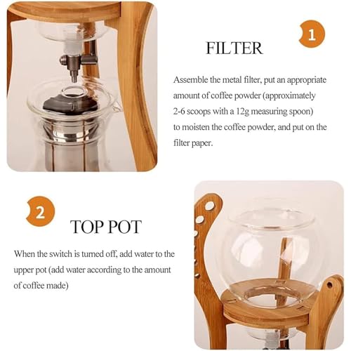 Cafetera de Goteo con Soporte de Madera, 800 mL, 6-8 tazas miniatura 6