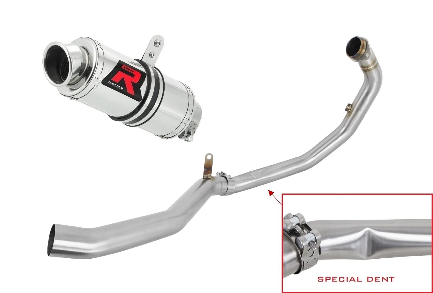 DOMINATOR Sistema de escape Colector Silenciador GP1 compatible con 390 Adventure 2020-2021