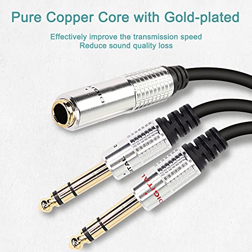 Cable divisor de audífonos 6.35mm 1/4 TRS XMSJSIY 50CM miniatura 2