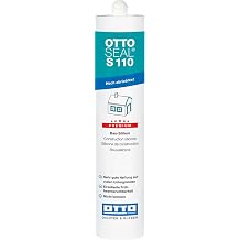 OTTOSEAL S 110 Premium Construction Silicone 310 ml C77 Silk Grey - Highly Abrasion Resistant & Quick to Wear - For Grouting Glass Elements - Safe Against Mould